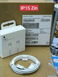 CÁP SẠC IPHONE 15 TYPE C - > TYPE C - 2 ĐẦU TYPEC ZIN - DÂY DÙ - CÓ HỘP.