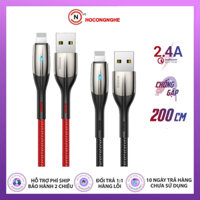 Cáp sạc iphone Baseus Horizontal sạc nhanh 2.4A và dây sạc truyền dữ liệu tốc độ cao bọc dù cho iP  iPad - hàng chính hãng - 2 mét