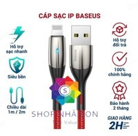 Cáp sạc iphone Baseus Horizontal sạc nhanh 2.4A và dây sạc truyền dữ liệu tốc độ cao bọc dù cho iP  iPad - hàng chính hãng - 1M2.4AMàu ngẫu nhiên
