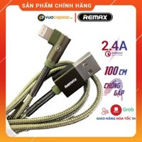 Cáp sạc iPhone chính hãng Remax đầu bọc lò xo chống gẫy gập RC-119i