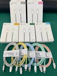 Cáp SẠC IPHONE - DÂY DÙ - NHIỀU MÀU -TYPEC TO IP - 20W 2.4A, DÀI 1M - HỘP TÁO
