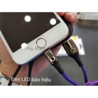 Cáp Sạc Iphone Ipad Tự Ngắt Baseus C-Shape - Có Đèn Led (2.4A, Sạc Nhanh)