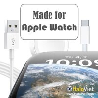 Cáp sạc không dây cho đồng hồ Apple Watch series 1 2 3 4 5 6 7 8 9, SE, Ultra, SE / Ultra 2 - Hỗ trợ cổng USB-A & Type C