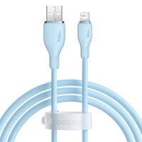 Cáp sạc Lightning cho iPhone Baseus Pudding Series Fast Charging Cable USB to iP 2.4A 1.2m Galaxy Blue