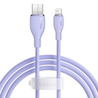 Cáp sạc Lightning cho iPhone Baseus Pudding Series Fast Charging Cable USB to iP 2.4A 1.2m Nebula Purple