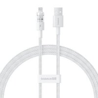 Cáp sạc Lightning cho iPhone Baseus Gem Charging Cable USB to ip 2.4A 1m Moon White