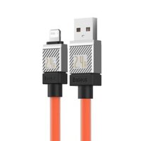 Cáp sạc Lightning cho iPhone Baseus CoolPlay Series Fast Charging Cable USB to iP 2.4A 2m Orange