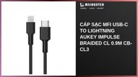 Cáp sạc MFi USB-C to Lightning Aukey Impulse Braided CL 0.9m CB-CL3