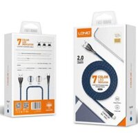 Cáp sạc nhanh 2.4A dài 2 mét có đèn LED thích hợp cho iPhone LDNIO LS462