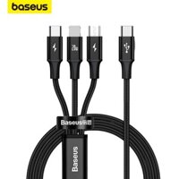 Cáp sạc nhanh 3 đầu Baseus Rapid Series 3-in-1 PD 20W (Type C to Type C / LN / Micro USB, Fast Charging & Data Cable )