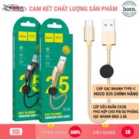 Cáp Sạc Nhanh 3.0 Type-C Hoco X35 - Siêu Ngắn Phù Hợp Pin Dự Phòng, Tương Thích Samsung, Oppo, Xiaomi,... - VÀNG