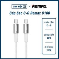 Cáp Sạc Nhanh 30W REMAX C100 – Type C to Type C – BH 12 Tháng