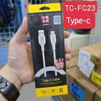 Cáp sạc nhanh 3A PISEN TC-FC23 type-c dây dù 1.2m chính hãng
