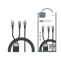 Cáp sạc nhanh 60w 2 đầu đa năng SENDEM M39 (C-C+L) 1.5M (1,5 mét) (type c ra iphone lightning / 2 đầu type-c) chính hãng [BH 6 tháng] / pktn sale