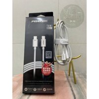 Cáp sạc nhanh 60w Pisen Type C To Type C CC-PD06-1000 dây dù 1m chính hãng 2,0A