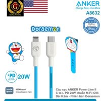Cáp sạc nhanh ANKER A8632 C to L PD 20W chuẩn M.F.l Chipset C94 chiều dài 0.9m