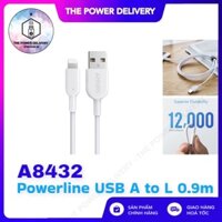 Cáp sạc nhanh Anker PowerLine II A8432 dài 1m, A8433 dài 1m8 chuẩn MFi Bảo hành 6 Tháng