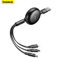 Cáp sạc nhanh Baseus 3 in 1 sạc cho các tất cả các điện thoại có thể rút ra rút vào được thu gọn được.