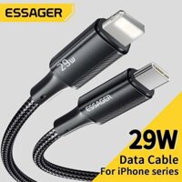 Cáp Sạc Nhanh Bọc Dù Essager 29W PD Loại C Sang L Chống Gãy Đầu Dây Dữ Liệu Cho iphone 14 13 12 11 X Xr