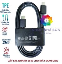 Cáp sạc nhanh C to C 25w dùng cho Samsung Galaxy S21, Folder 3- hàng Chính Hãng