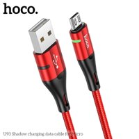 Cáp sạc nhanh có led Hoco U93 Samsung Micro 1.2M báo sạc pin chính hãng [BH 1 năm]