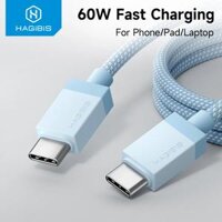 Cáp sạc nhanh công suất cao Hagibis USB C Cable 60W C to C Charger Cable Type-c Fast Charging Cord for MacBook Pro Air iPad iPhone 16 Samsung Pixel Tablet