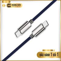 Cáp sạc nhanh dây bện dù đầu hợp kim kẽm 5A Vivumax CC16 Type C to Type C 66W - Màu Titanium xanh đen