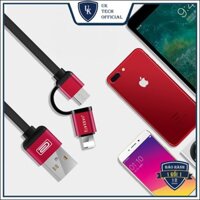 Cáp Sạc Nhanh Dây Rút Đa Năng 2in1 Earldom SS5 Cho Điện Thoại IPhone/ Samsung/ Oppo/ Xiaomi siêu bền, tiện dụng