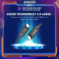 Cáp sạc nhanh hỗ trợ xuất hình ảnh Anker A8858 USB-C to USB-C Thunderbolt 3.0 (2.3 ft) tốc độ 40Gps PD 100W 5K60Hz