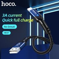 Cáp sạc nhanh iP 3A Hoco HK47 1M có đèn led báo sạc (usb ra iphone lightning 1 mét) chính hãng [BH 1 NĂM]