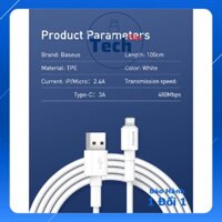 Cáp Sạc Nhanh iPhone Ipad Baseus Cafule Siêu Bền | Kèm Dây Velcro Giữ Cáp - Cáp sạc iPhone 5/6/7/8/X/XS/XS /11