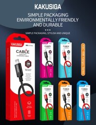 Cáp sạc nhanh iPhone KAKU KSC-698 dây dù 2m usb ra iphone lightning  chính hãng [BH 6 tháng]