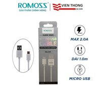 Cáp sạc nhanh micro USB Romoss CB05 thường bản tròn dài 1m - Hãng phân phối chính thức