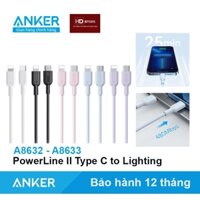 Cáp sạc nhanh PD 20W ANKER Type C To Lighting MFI Bạc C94 Powerline II - A8632 dài 0.9 Mét A8633 dài 1.8 Mét HDStore