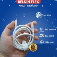 Cáp sạc nhanh PD belkin flex chân dẹt, sạc 30 phút 50% pin, chiều dài 1m và 1m8 ( nobox )