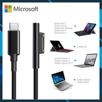 Cáp sạc nhanh PD Type C to Surface Pro 3 4 5 6 7 8 9 Surface Go Surface Book 1 2 Laptop 15V 65W 102W Microsoft PKCN