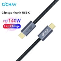 Cáp sạc nhanh PD3.1 DCHAV 140W từ Type-C sang Type-C tiện lợi cho iPhone 15 Macbook Pro iPad Xiaomi Samsung