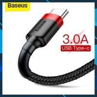 Cáp sạc nhanh, truyền dữ liệu tốc độ cao Baseus Cafule Type C cho Samsung S8S9 Note8 Note9 Xiaomi Huawei OppoNokia  3A, Sạc nhanh Quick charge 3.0, Siêu bền- Hàng nhập khẩu - 1m - đen