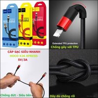 Cáp Sạc Nhanh Type C loại tốt - HOCO X26 XPRESS dài 1 mét Dây bọc dù chống xoắn, đứt Dành cho Samsung, OPPO, LG.. Hàng chính hãng