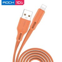 Cáp sạc nhanh và truyền dữ liệu Rock S1 Lightning Charge & Sync Flat Cable (RCB0739) 2.4A kết nối Lightning cho iPhone XS Max 7 8 6 Plus