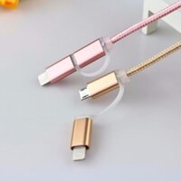 Cáp sạc original dây dù hộp (2in1 Micro và Iphone Lightning) | Hoàng Anh SG Shop