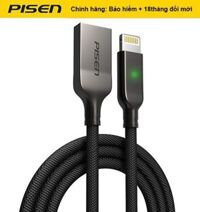 Cáp sạc Pisen Lightning intelligent Power-Off ( 2.4A, thông minh, thời trang )