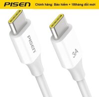 Cáp sạc Pisen Quick Dual USB Type-C 3A ( C to C) 1000mm