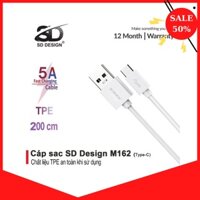 Cáp sạc SD DESIGN M162 🔸 CAO CẤP 🔸 cáp sạc với chân sạc TypeC sử dụng cho các máy samsung,oppo