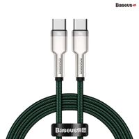 Cáp sạc siêu nhanh 100W Baseus Cafule Series Metal Data Cable Type-C to Type-C 100W - Hàng chính hãng - Green - 1 mét