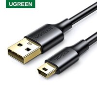 Cáp sạc truyền dữ liệu USB 2.0 sang MINI USB đầu mạ vàng Ugreen 10353 0.25M màu Đen