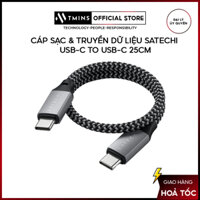 Cáp sạc & truyền dữ liệu Satechi USB-C to USB-C 25cm - Hàng chính hãng