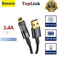 Cáp Sạc Tự Ngắt Baseus 2.4A USB to Lightning Power Off Bảo Vệ Pin