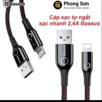 Cáp sạc tự ngắt baseus iPhone 5/6/7/8 iPhone X bảo hành 3 tháng