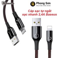 Cáp sạc tự ngắt baseus iPhone 5/6/7/8 iPhone X bảo hành 3 tháng